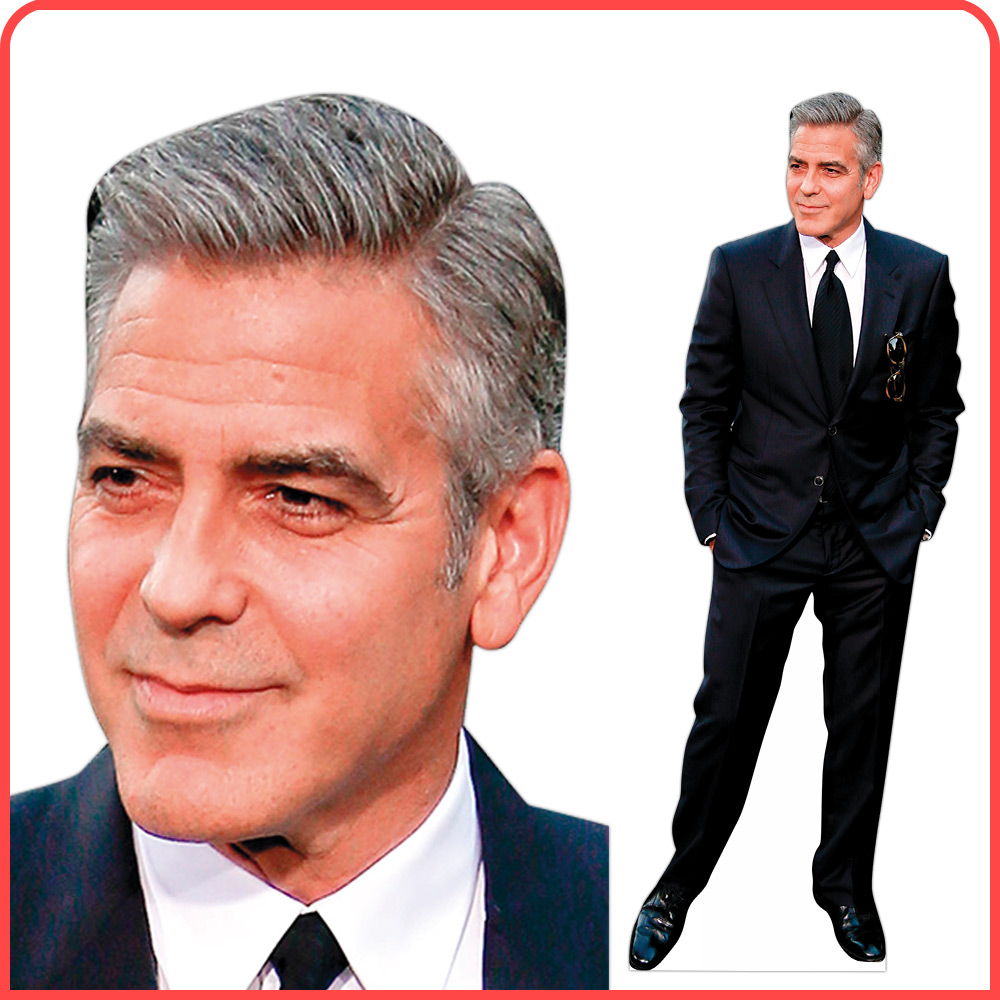 Шаблон ростовая фигура Джордж Клуни | PLASTIKUB.RU