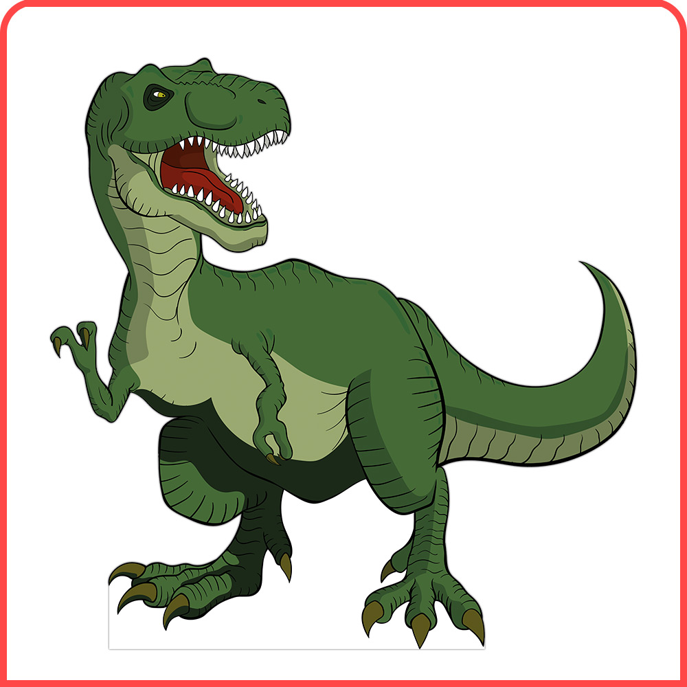 Шаблон ростовая фигура Динозавр Тирекс 2 | PLASTIKUB.RU